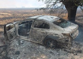 Yangın nedeniyle olay yerine giden başkanın makam aracı da yandı