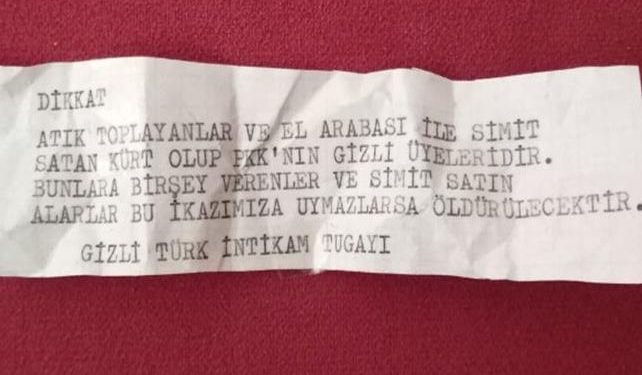 İzmir’de evlere  tehdit mesajı