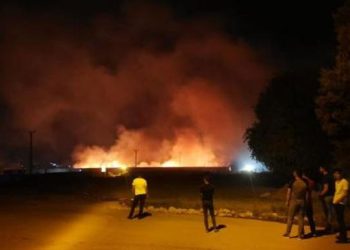 Nusaybin’de eski gümrük kapısında yangın