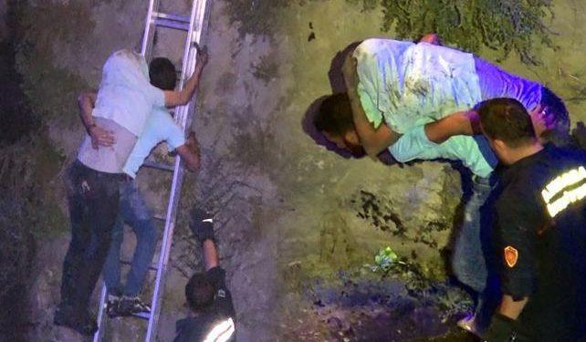 Polisten kaçarken çaya düştü: Suriyeli göçmen kurtardı